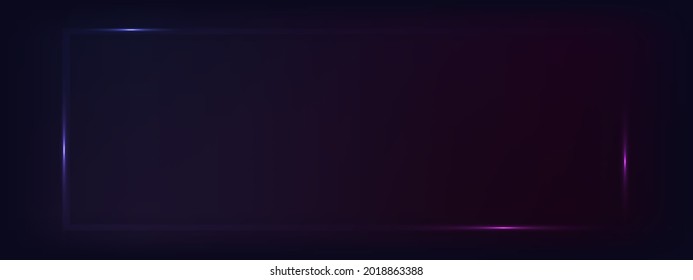 Glowing neon lighting frame with cyan and pink background.