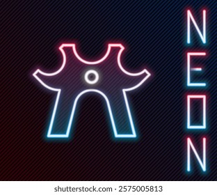 Glowing neon line Billiard rest icon isolated on black background. Pool cue helper stick, bridge stick. Colorful outline concept. Vector