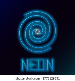 Glowing neon line Black hole icon isolated on black background. Space hole. Collapsar. Colorful outline concept. Vector