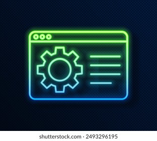 Icono de configuración del navegador aislado sobre fondo azul. Ajuste, servicio, mantenimiento, reparación, fijación.  Vector