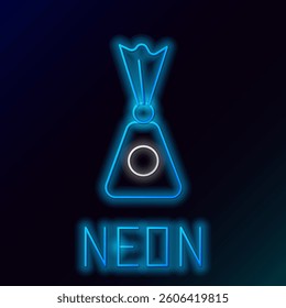 Glowing neon line Candy icon isolated on black background. Colorful outline concept. Vector