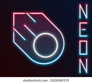 Linha de néon brilhante Cometa caindo ícone rápido isolado no fundo preto. Conceito de contorno colorido. Vetor