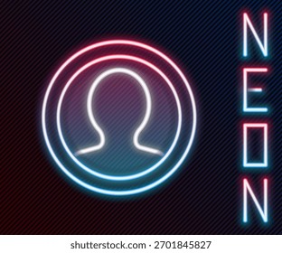 Leuchtende Neonzeile Erstellen Sie ein Konto-Bildschirm-Symbol einzeln auf schwarzem Hintergrund. Farbiges Umrisskonzept Vektorgrafik
