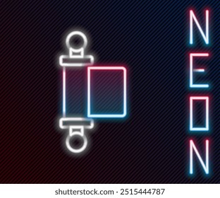 Glowing neon line Decree, paper, parchment, scroll icon icon isolated on black background. Chinese scroll. Colorful outline concept. Vector Illustration