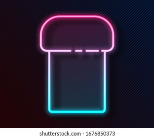 Icono de pastel de Pascua iluminado aislado en fondo negro. Feliz Pascua.  Ilustración vectorial