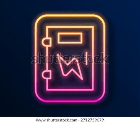 Glowing neon line Electrical panel icon isolated on black background.  Vector