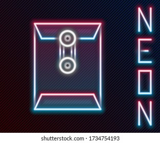 Glowing neon line Envelope icon isolated on black background. Email message letter symbol. Colorful outline concept. Vector Illustration