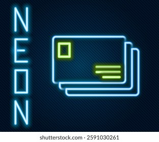Glowing neon line Envelope icon isolated on black background. Email message letter symbol. Colorful outline concept. Vector Illustration