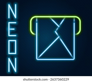 Glowing neon line Envelope icon isolated on black background. Email message letter symbol. Colorful outline concept. Vector Illustration