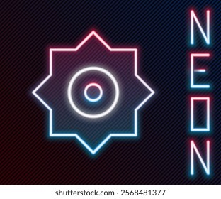 Glowing neon line Falling star icon isolated on black background. Meteoroid, meteorite, comet, asteroid, star icon. Colorful outline concept. Vector