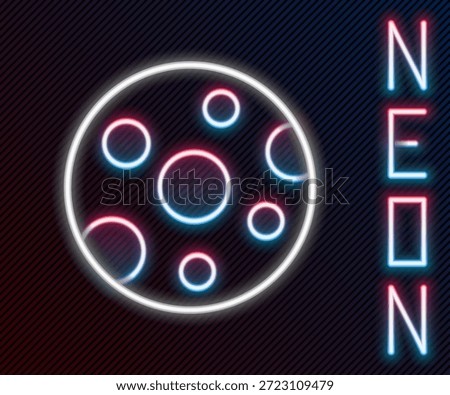 Glowing neon line Full moon icon isolated on black background. Cloudy night sign. Sleep dreams symbol. Night or bed time sign. Colorful outline concept. Vector