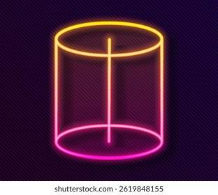 Glowing neon line Geometric figure icon isolated on black background. Abstract shape. Geometric ornament.  Vector
