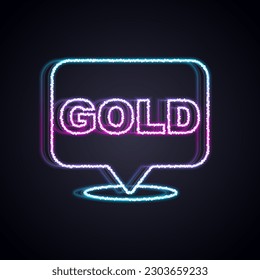 Glowing neon line Gold bars icon isolated on black background. Banking business concept.  Vector