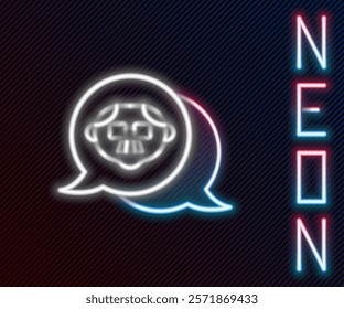 Glowing neon line Grandfather icon isolated on black background. Colorful outline concept. Vector