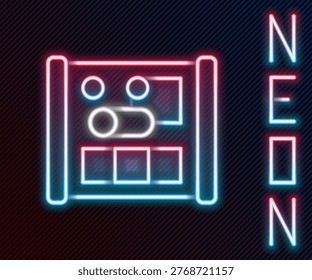 Glowing neon line Graphing paper for engineering icon isolated on black background. Colorful outline concept. Vector