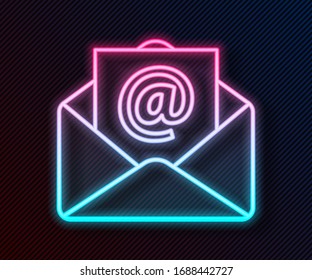 neon mail icon images stock photos vectors shutterstock https www shutterstock com image vector glowing neon line mail email icon 1688442727