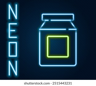 Glowing neon line Online ordering and fast food delivery icon isolated on black background. Colorful outline concept. Vector