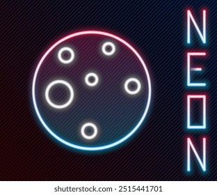 Linha de neon brilhante Planeta Marte ícone isolado no fundo preto. Conceito de contorno colorido. Vetor