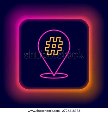 Glowing neon line Protest icon isolated on black background. Meeting, protester, picket, speech, banner, protest placard, petition, leader, leaflet. Colorful outline concept. Vector