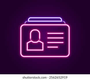 Glowing neon line Resume icon isolated on black background. CV application. Searching professional staff. Analyzing personnel resume. Colorful outline concept. Vector