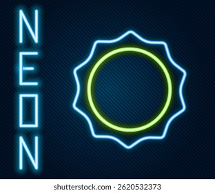 Glowing neon line Sun icon isolated on black background. Colorful outline concept. Vector