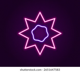 Glowing neon line Sun icon isolated on black background. Summer symbol. Good sunny day. Colorful outline concept. Vector