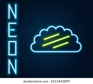 Glowing neon line Taco with tortilla icon isolated on black background. Traditional mexican fast food menu. Colorful outline concept. Vector Illustration