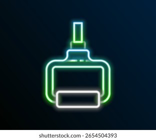 Glowing neon line TPX loop training equipment icon isolated on black background. Sport equipment. Colorful outline concept. Vector