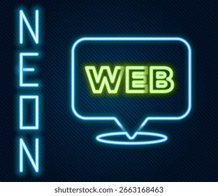 Glowing neon line Web and graphic design icon isolated on black background. Creative and development. Colorful outline concept. Vector