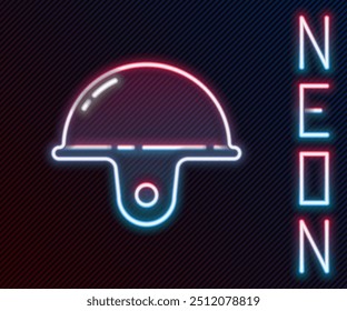 Glowing neon line Worker safety helmet icon isolated on black background. Colorful outline concept. Vector Illustration