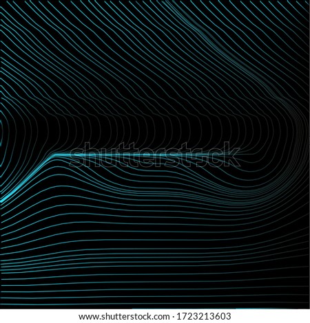 Glowing neon lines. Abstract minimal background with beautiful gradient. Future concept. Vibrant futuristic wallpaper with geometric elements. EPS 10.