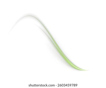 Glowing neon lines in green tones with sparkling energy effects and fast motion swirls. Abstract futuristic design featuring beams, streaks, and curved light waves on a transparent background. png