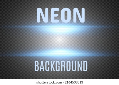 Líneas de neón brillantes en un fondo transparente. Resumen del diseño digital.	