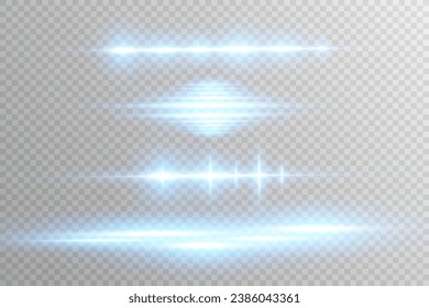 Glowing neon lines on a transparent background. Abstract digital design