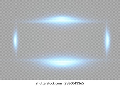 Glowing neon lines on a transparent background. Abstract digital design