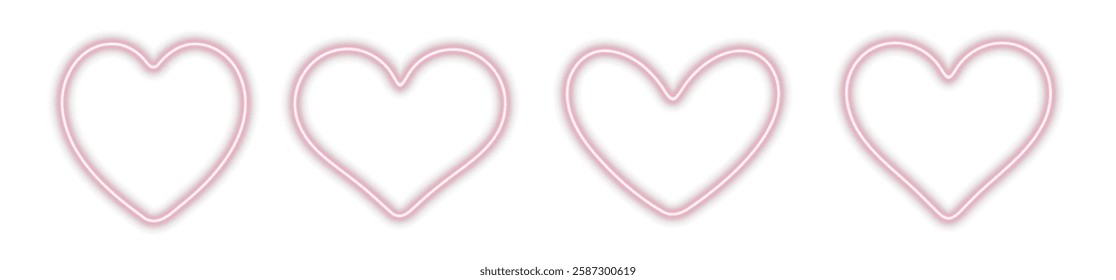 glowing neon love symbol with a bright and romantic design. Perfect for Valentine’s Day, romance, decorations, and night club themes. A modern abstract element with a vibrant red glow.