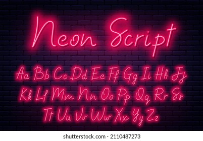 1,172 Neon cursive font Images, Stock Photos & Vectors | Shutterstock