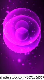 Glowing neon shiny transparent abstract geometric shapes with light effects. Techno futuristic vector abstract background For Wallpaper, Banner, Background, Card, Book Illustration, landing page