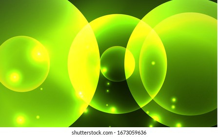 Glowing neon shiny transparent abstract geometric shapes with light effects. Techno futuristic vector abstract background For Wallpaper, Banner, Background, Card, Book Illustration, landing page