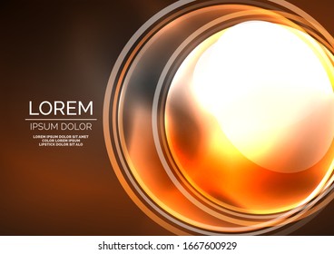 Glowing neon shiny transparent bubbles, glass circles or bio cell concept. Techno futuristic vector abstract background For Wallpaper, Banner, Background, Card, Book Illustration, landing page