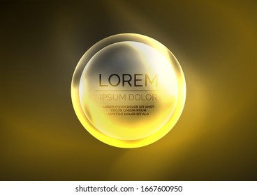 Glowing neon shiny transparent bubbles, glass circles or bio cell concept. Techno futuristic vector abstract background For Wallpaper, Banner, Background, Card, Book Illustration, landing page