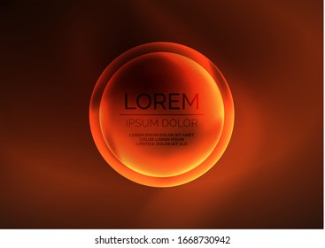 Glowing neon shiny transparent bubbles, glass circles or bio cell concept. Techno futuristic vector abstract background For Wallpaper, Banner, Background, Card, Book Illustration, landing page