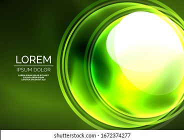 Glowing neon shiny transparent bubbles, glass circles or bio cell concept. Techno futuristic vector abstract background For Wallpaper, Banner, Background, Card, Book Illustration, landing page