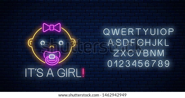 baby girl neon sign