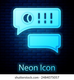 Icono de juego de béisbol aislado en el fondo de la pared de ladrillo. Icono de mensaje. Símbolo de chat de comunicación o comentario.  Vector