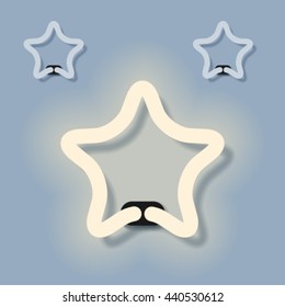 glowing neon star vector EPS10