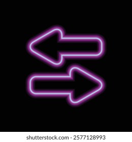 Glowing Neon Swap Symbol Vector