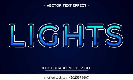 Brillante efecto de texto de neón El texto brilla en la oscuridad
