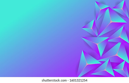 Glowing neon triangles background. Vector illustration EPS 10.