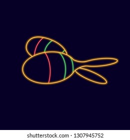 Glowing neon vector maracas for your design